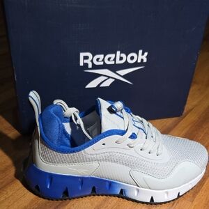 Reebok KIDS Zig Dynamica Running Shoes  Gray/Blue/Ombre Size US:4 M UK 3.5 NWB
